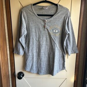 Junk Food Green Bay Packers  -  Half Time Juniors Henley Large